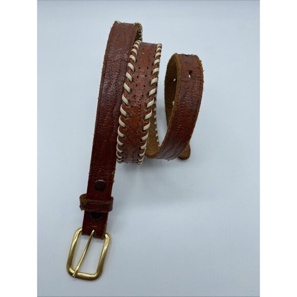 Unbranded Accessories - Unbranded Brown Genuine Leather Belt Women's Size 30 Medium Narrow Width
